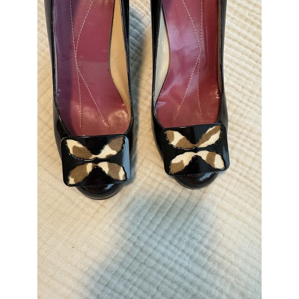 Kate Spade New York Heels Womens Size 7.5 Brown Pump Block Made in Italy